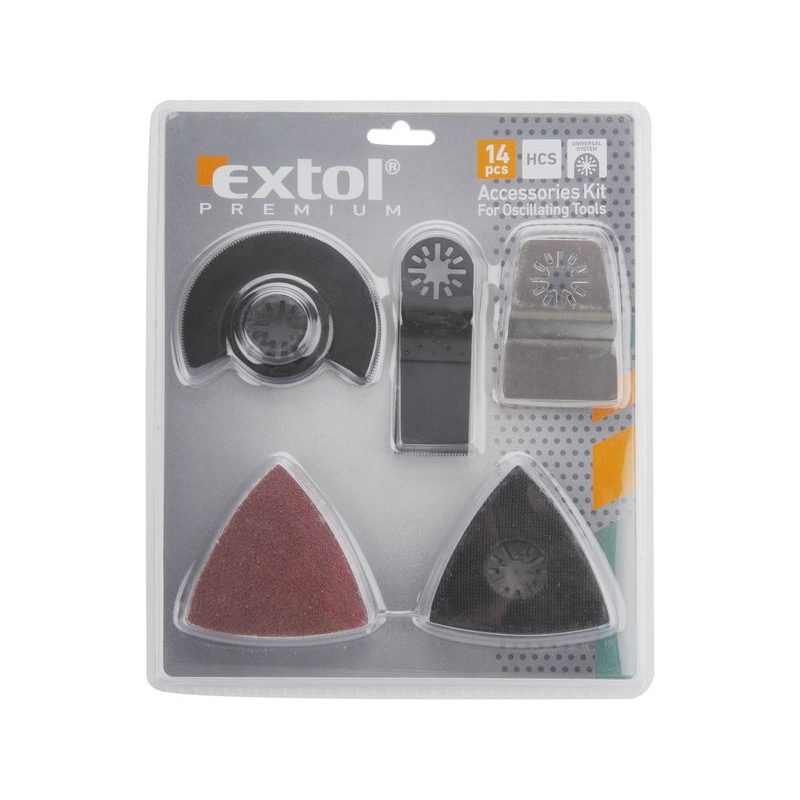EXTOL PREMIUM NÁŘADÍ MULTIFUNKČNÍ, SADA 14KS, 8803820 - PRO RENOVÁTORY, MULTIBRUSKY - PŘÍSLUŠENSTVÍ