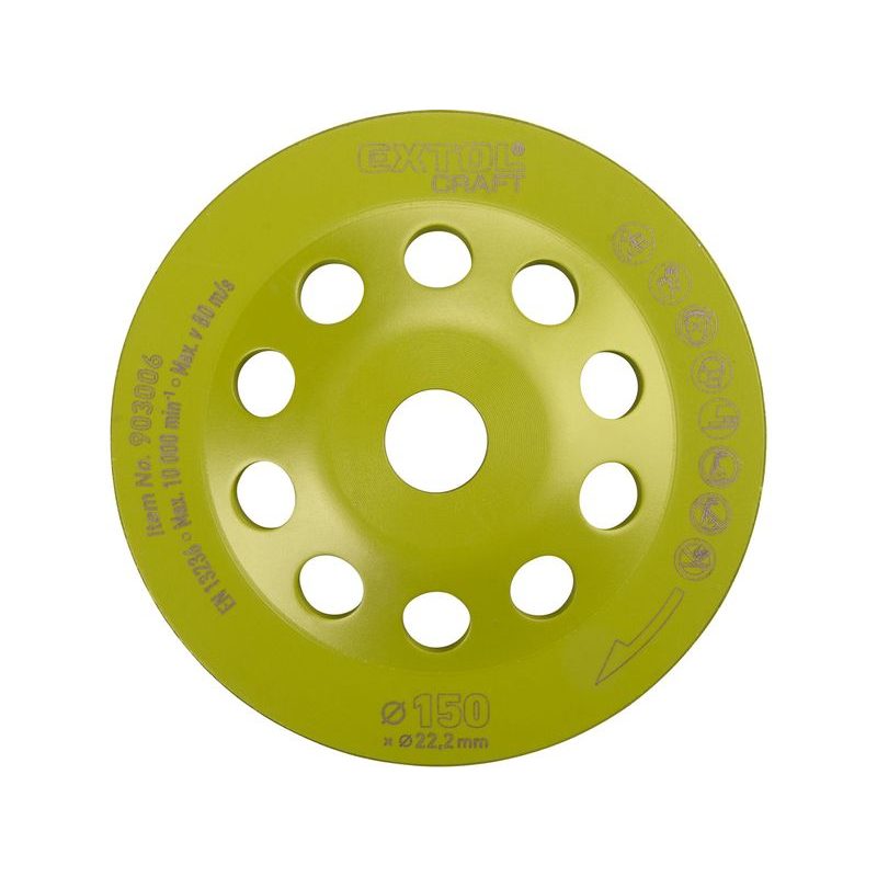 EXTOL CRAFT KOTOUČ DIAMANTOVÝ BRUSNÝ LAMELOVÝ, O 150X22,2MM, 903006 - DIAMATOVÉ KOTOUČE - BRUSNÉ - PŘÍSLUŠENSTVÍ