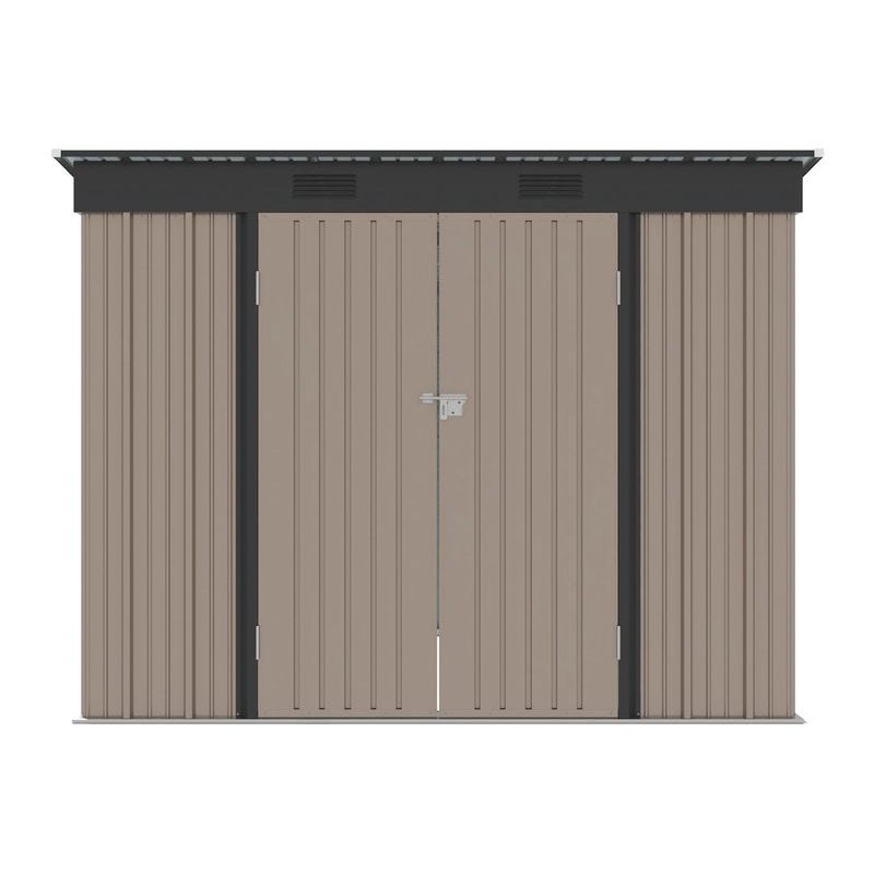 RIWALL PRO RMSP 6X8 BROWN ZAHRADNÍ DOMEK KOVOVÝ 2,4 X 1,8 M S PULTOVOU STŘECHOU HNĚDÝ - ZAHRADNÍ DOMKY - DŮM A DOMÁCNOST, ELEKTRO..