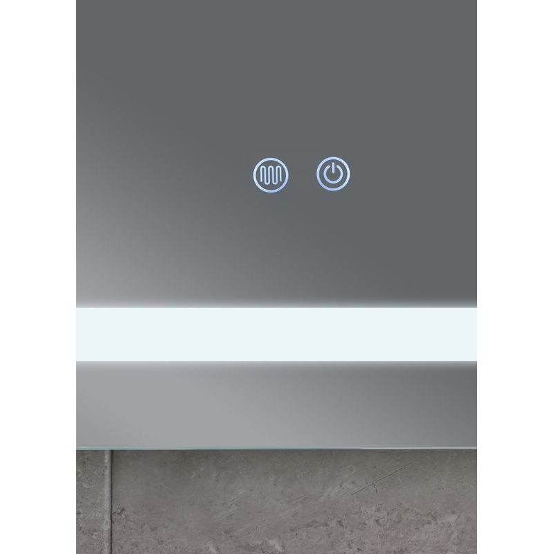 KOUPELNOVÉ ZRCADLO S LED OSVĚTLENÍM, PROTIZAMLŽOVACÍ FUNKCÍ A REGULACÍ JASU, MR12-90×70-REVERSE WARM | MR12-90×70-REVERSE WARM PROCRAFT - ZRCADLA - SANITA