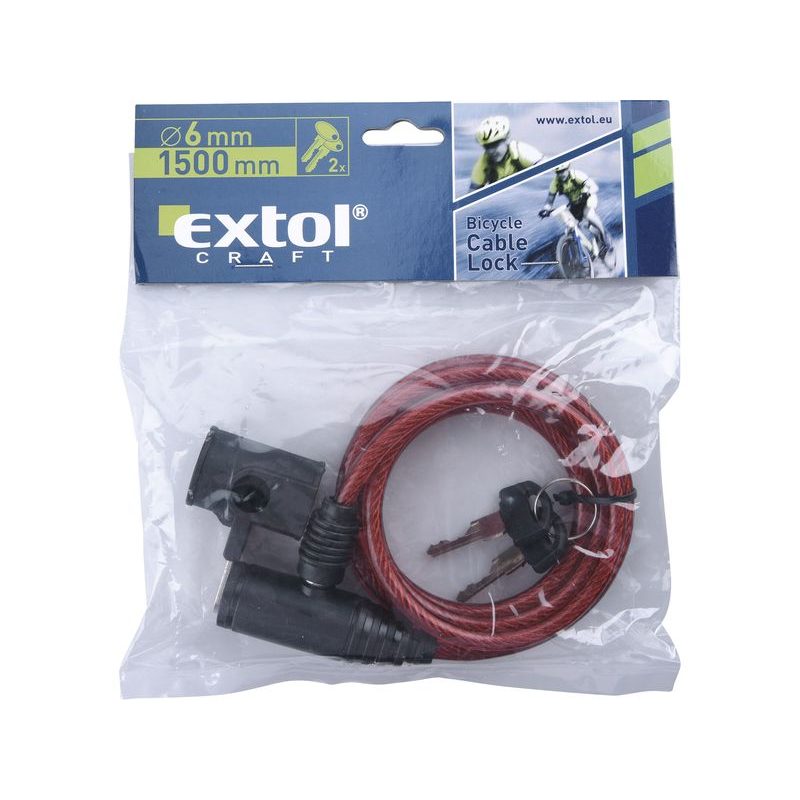 EXTOL CRAFT ZÁMEK NA KOLO - LANKO, 6X1500MM, 77750 - ZÁMKY NA KOLO - DÍLNA A GARÁŽ