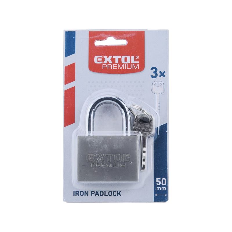 EXTOL PREMIUM ZÁMEK VISACÍ KOVOVÝ, 50MM, 8857405 - ZÁMKY VISACÍ - DÍLNA A GARÁŽ