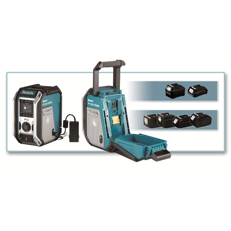 MAKITA DMR115 - AKU RÁDIO DAB, BLUETOOTH, LI-ION CXT 10,8/12V,LXT14,4/18V Z - AKU RÁDIA - AKU NÁŘADÍ