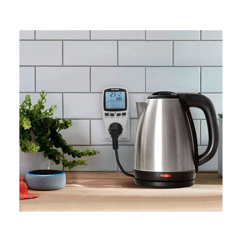 EXTOL PREMIUM MĚŘIČ SPOTŘEBY EL. ENERGIE - WATTMETR, KW, KWH, V, A, HZ, 8831260 - ELEKTRO - DŮM A DOMÁCNOST, ELEKTRO..