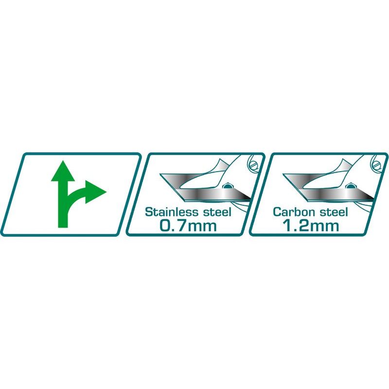 TOTAL NŮŽKY NA PLECH PŘEVODOVÉ, INDUSTRIAL, 250MM, ROVNÉ A DOPRAVA, THT523106 - NŮŽKY NA PLECH - RUČNÍ NÁŘADÍ