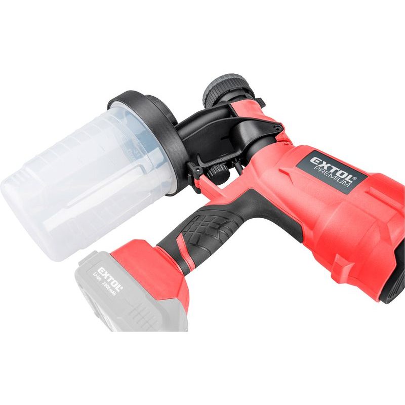 EXTOL PREMIUM 8891863 PISTOLE STŘÍKACÍ HVLP AKU SHARE20V, 20V LI-ION, BEZ BATERIE A NABÍJEČKY, 8891863 - AKU SPECIALITY - AKU NÁŘADÍ