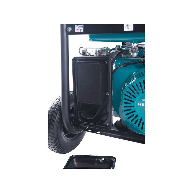 HERON ELEKTROCENTRÁLA BENZÍNOVÁ 13HP/5,5KW, PRO SVAŘOVÁNÍ, ELEKTRICKÝ START, PODVOZEK, 8896415 - JEDNOFÁZOVÉ CENTRÁLY - ELEKTROCENTRÁLY