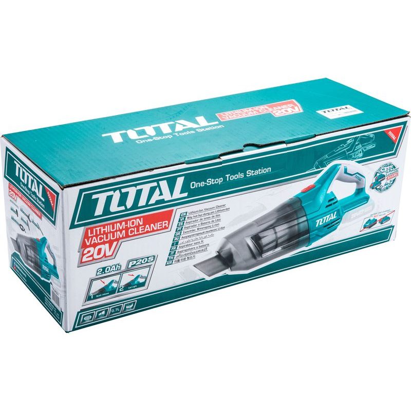TOTAL RUČNÍ VYSAVAČ AKU, 20V LI-ION, 2000MAH, BEZ BATERIE A NABÍJEČKY, TVLI2001 - ZNAČKA TOTAL - ELEKTRICKÉ NÁŘADÍ