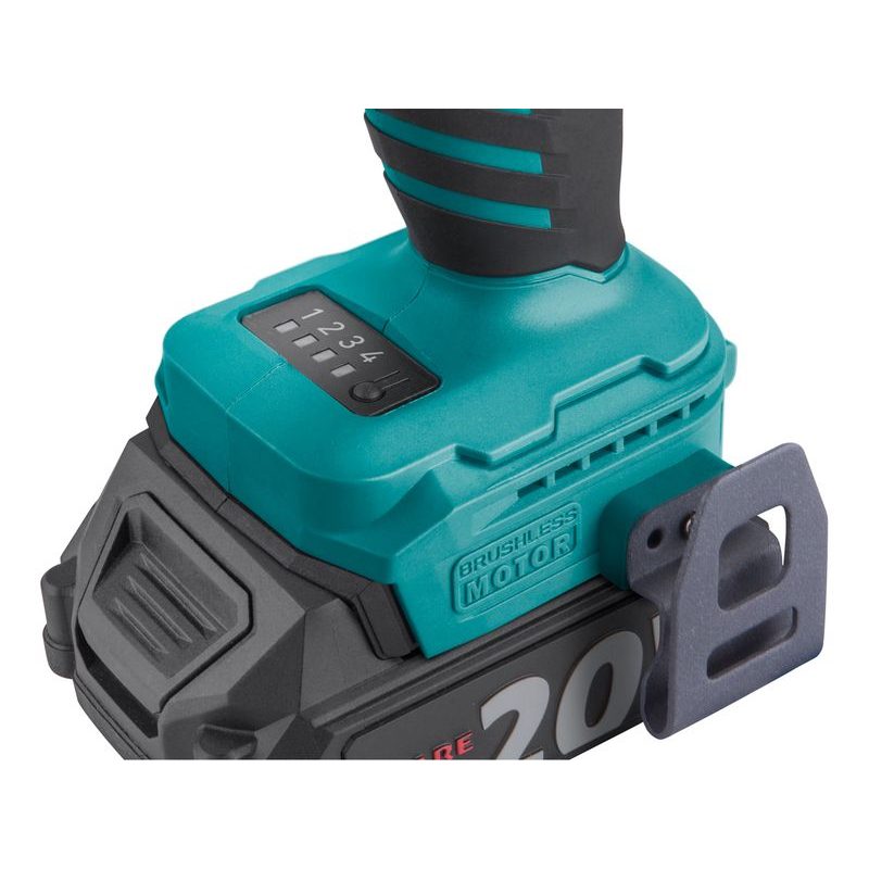 EXTOL INDUSTRIAL VRTACÍ ŠROUBOVÁK AKU S PŘÍKLEPEM SHARE20V, 70NM, BRUSHLESS, 2AH, 8791806 - PŘÍKLEPOVÝ ŠROUBOVÁK 18V - 20V - AKU NÁŘADÍ