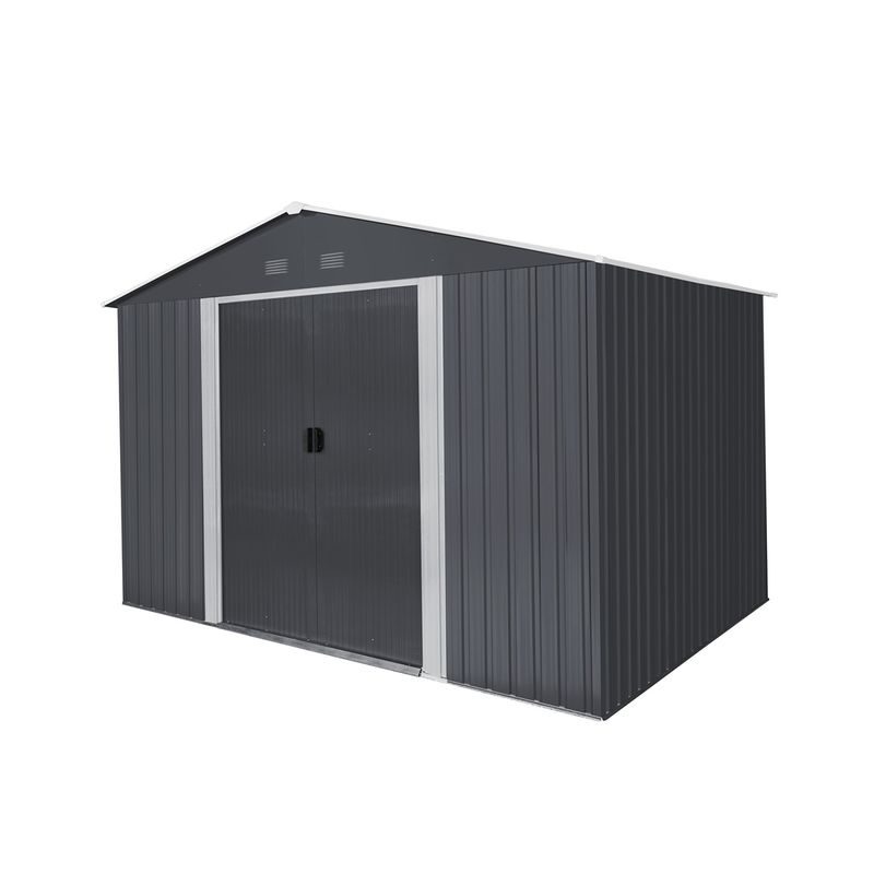 RIWALL PRO RMSA 8X10 ANTHRACITE ZAHRADNÍ DOMEK KOVOVÝ 3 X 2,4 M SE SEDLOVOU STŘECHOU ANTRACIT - ZAHRADNÍ DOMKY - DŮM A DOMÁCNOST, ELEKTRO..