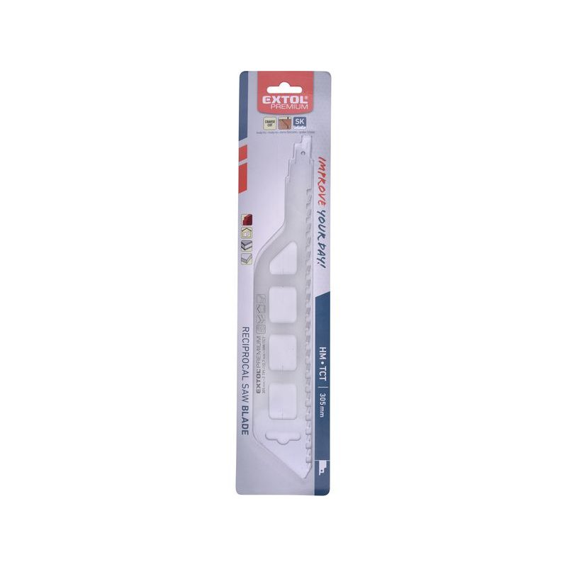 EXTOL PREMIUM ZRUŠENO! NAHRAZENO VÝROBKEM 8706300, PLÁTEK DO PILY OCASKY S SK ZUBY, 305X50X1,5MM, 8806300 - PILOVÉ LISTY, PLÁTKY-OCASKY - PŘÍSLUŠENSTVÍ