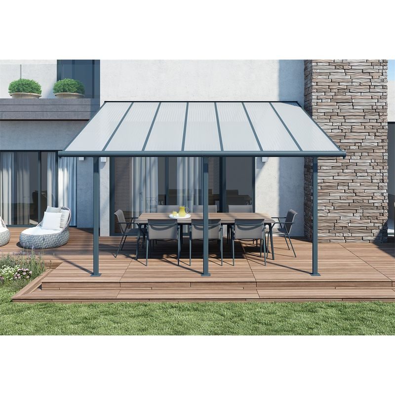 PALRAM - CANOPIA SIERRA 4200 ANTRACIT 3 X 4,25 HLINÍKOVÁ (MONTOVANÁ) PERGOLA - PERGOLY - DŮM A DOMÁCNOST, ELEKTRO..