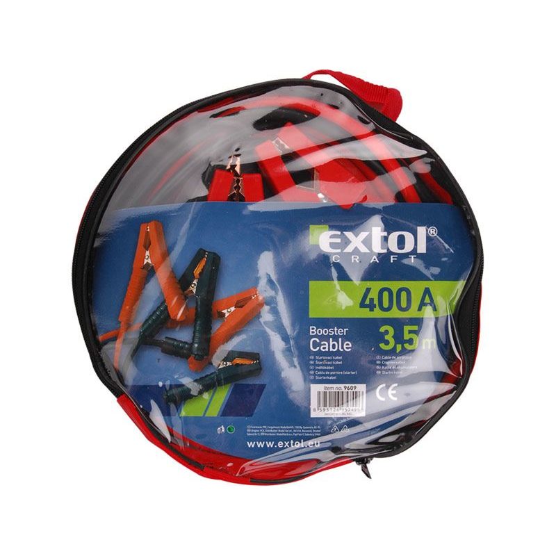 EXTOL CRAFT KABEL STARTOVACÍ, 400A, 9609 - STARTOVACÍ KABELY - DÍLNA A GARÁŽ