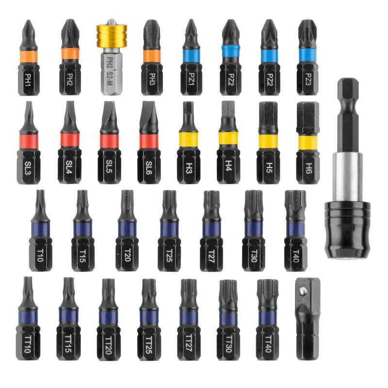 SADA BITŮ PROCRAFT BS-32, OCEL S2 | BS-32 PROCRAFT - BITY ŠESTIHRAN 1/4" - PŘÍSLUŠENSTVÍ