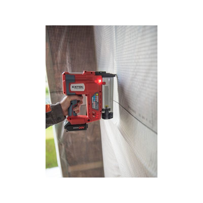 EXTOL PREMIUM HŘEBÍKOVAČKA/SPONKOVAČKA AKU SHARE20V, 20V LI-ION, 2AH, 8891860 - AKU SPONKOVAČKY, HŘEBÍKOVAČKY - AKU NÁŘADÍ