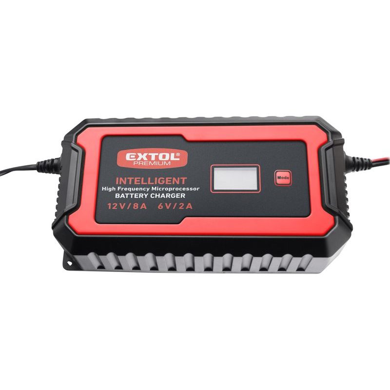 EXTOL PREMIUM AUTONABÍJEČKA 9STUPŇOVÁ, ŘÍZENÁ MIKROPROCESOREM, 12V/6V, 8A, 8897303 - AUTO-POTŘEBY - DÍLNA A GARÁŽ