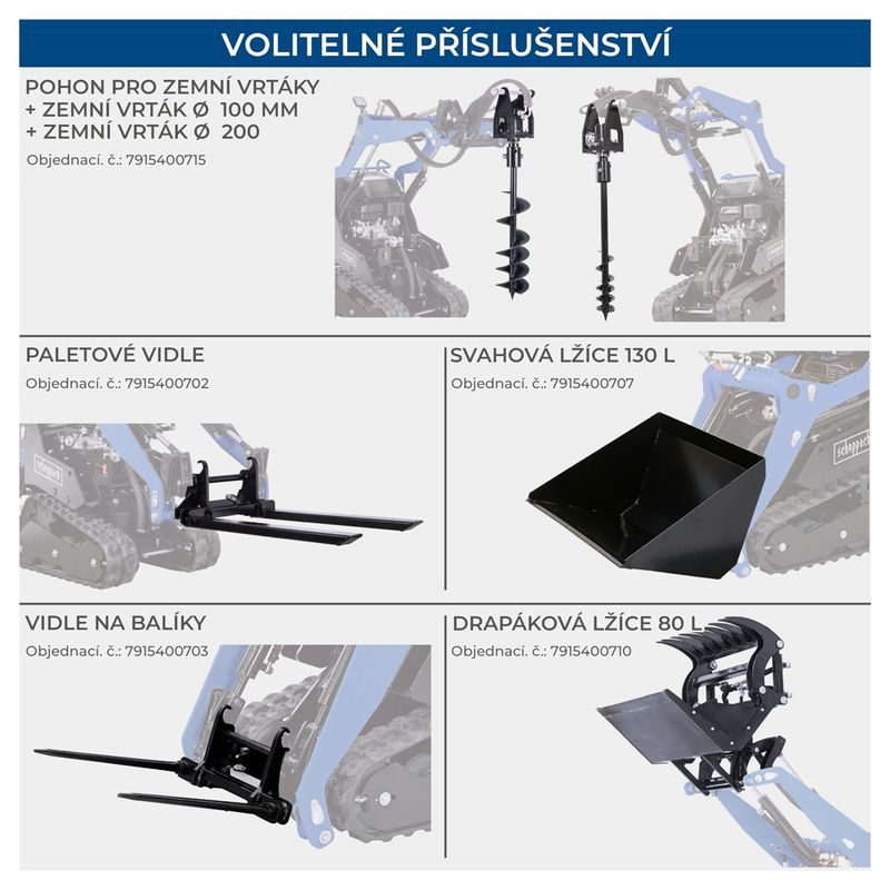SCHEPPACH MKL 730 - PÁSOVÝ SMYKOVÝ NAKLADAČ - NAKLADAČE, MINIBAGRY - STAVEBNÍ TECHNIKA