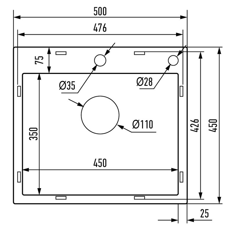 NEREZOVÝ DŘEZ MIXXUS MH5045 GRAPHITE SE SIFONEM, GRAFITOVÝ | MH5045 GRAPHITE MIXXUS - DŘEZY - SANITA