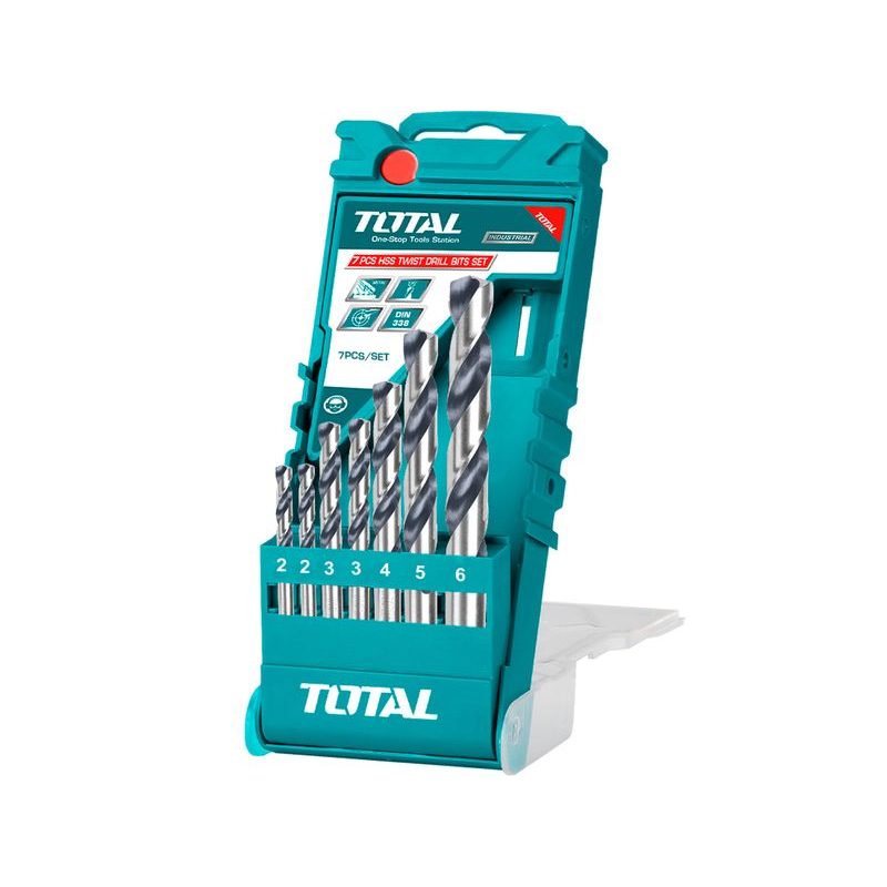 TOTAL VRTÁKY DO KOVU, HSS, SADA 7KS, INDUSTRIAL, TACSD0075 - SADY VRTÁKŮ DO KOVU - PŘÍSLUŠENSTVÍ