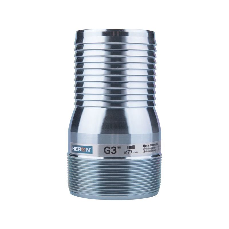 HERON-PRISLUSENSTVI KONEKTOR PRO HADICI, 3", G 3", POZINKOVANÁ OCEL, 8898126 - PŘÍSLUŠENSTVÍ PRO EXTOL - NÁHRADNÍ DÍLY