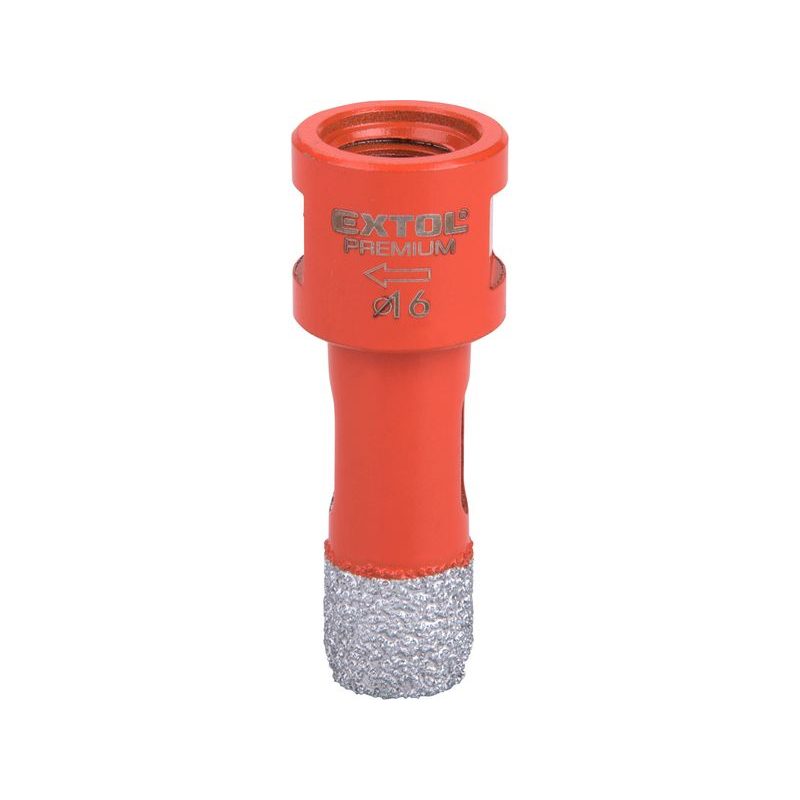 EXTOL PREMIUM KORUNKA VYKRUŽOVACÍ DIAMANTOVÁ, O 16MM, ZÁVIT M14, 8801864 - KORUNKY DIAMANTOVÉ ZÁVIT M14, NA SKLO A KERAMIKU - PŘÍSLUŠENSTVÍ