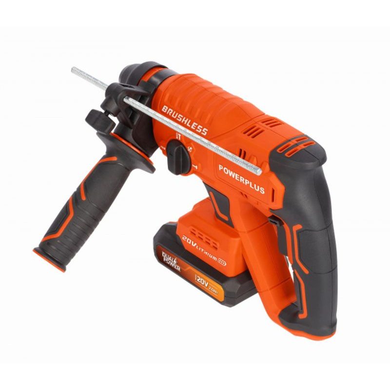 POWERPLUS POWDP15640 AKU KOMBINOVANÉ KLADIVO 20V BEZUHLÍKOVÉ SET - AKU VRTACÍ, SEKACÍ A KOMBINOVANÁ KLADIVA - AKU NÁŘADÍ