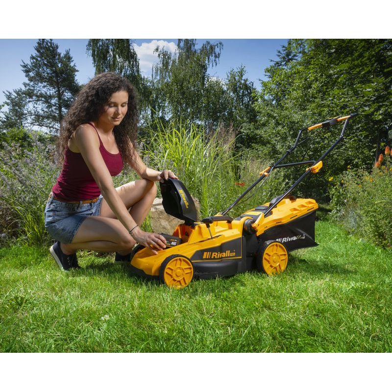 RIWALL PRO RALM 4020I SET AKUMULÁTOROVÁ SEKAČKA 2 X 20 V + 2X 4 AH BATERIE + DUÁLNÍ RYCHLONABÍJEČKA 4,5 A - AKUMULÁTOROVÉ SEKAČKY - ZAHRADA