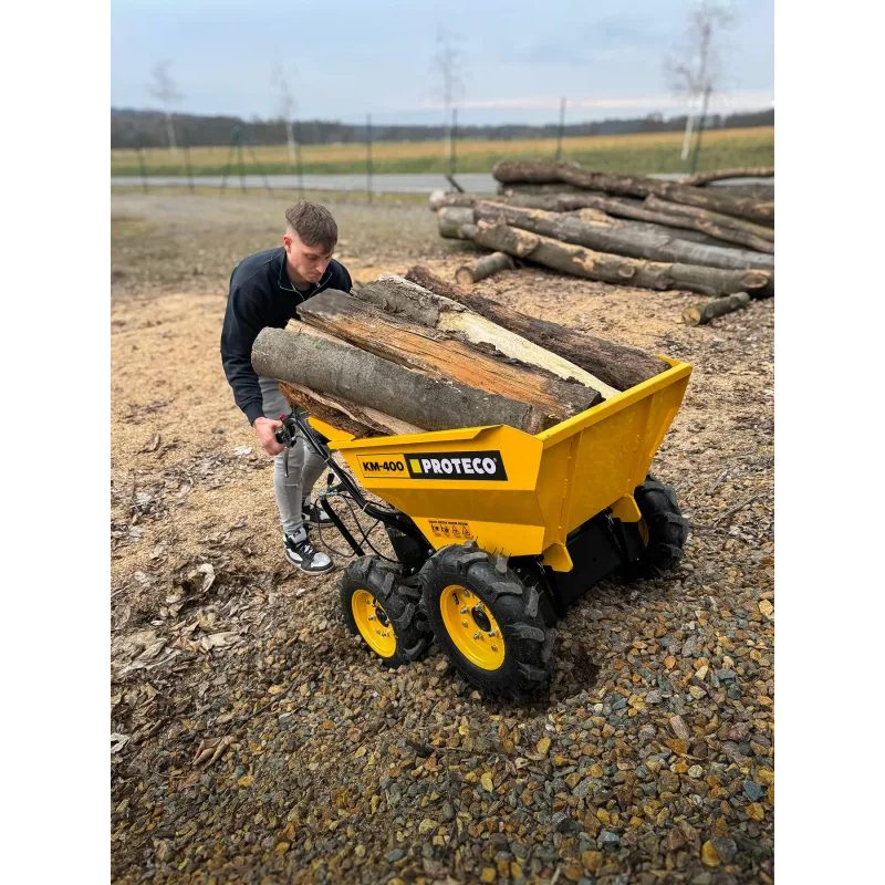 MOTOROVÝ DUMPER (PŘEPRAVNÍK) 4X4 | NOSNOST 400 KG/240 L | 196 CM3 - MOTOROVÉ A AKU VOZÍKY, KOLEČKA, MINIDUMPER - STAVEBNÍ TECHNIKA