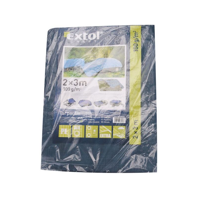 EXTOL CRAFT PLACHTA PE NEPROMOKAVÁ STŘEDNĚ SILNÁ 100G/M2, 3X4M, PE, 16123 - STŘEDNĚ SILNÉ 100G/M2 - DÍLNA A GARÁŽ