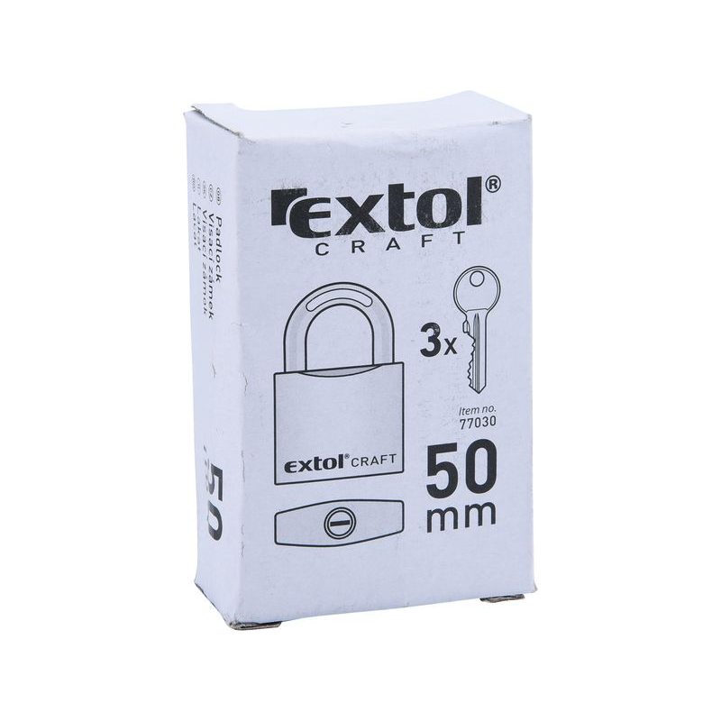 EXTOL CRAFT ZÁMEK VISACÍ LITINOVÝ BAREVNÝ, 50MM, 77030 - ZÁMKY VISACÍ - DÍLNA A GARÁŽ