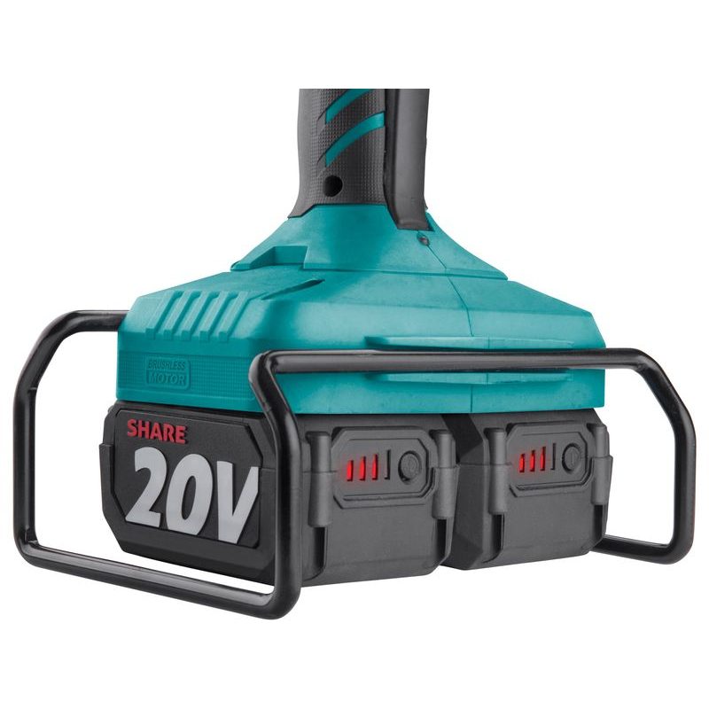 EXTOL INDUSTRIAL BRUSKA ÚHLOVÁ AKU SHARE20V, 150/180MM, BRUSHLESS, 2X4AH, 8791846 - AKU UHLOVÉ BRUSKY - AKU NÁŘADÍ