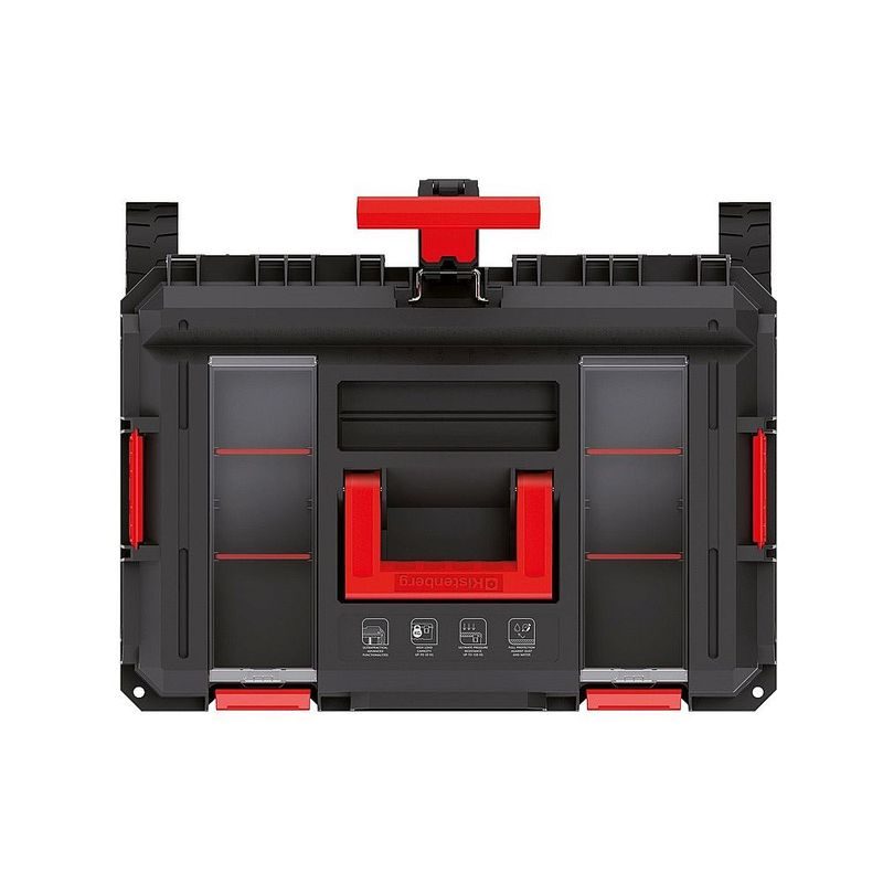 KUFR NA NÁŘADÍ S TRANSP. KOLEČKY A PŘIHRÁDKOU X BLOCK LOG ČERNÝ 546X380X510MM - KUFRY, TAŠKY, ORGANIZÉRY NA NÁŘADÍ - PŘÍSLUŠENSTVÍ