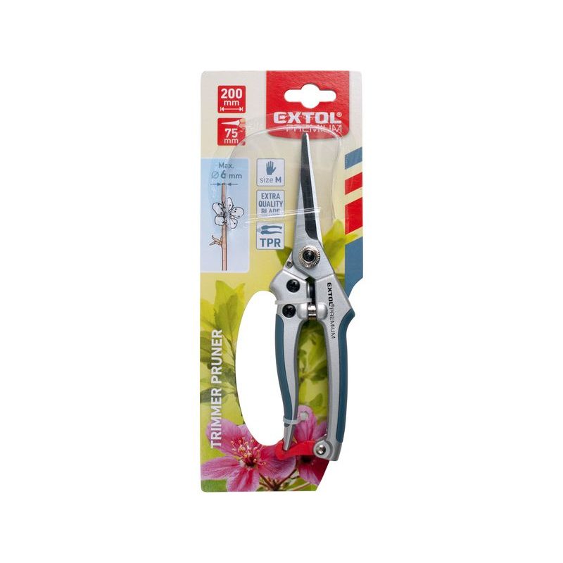EXTOL PREMIUM NŮŽKY ZAHRADNICKÉ PŘÍMÉ, 200MM, HCS, 8872105 - ZAHRADNÍ NŮŽKY - ZAHRADA