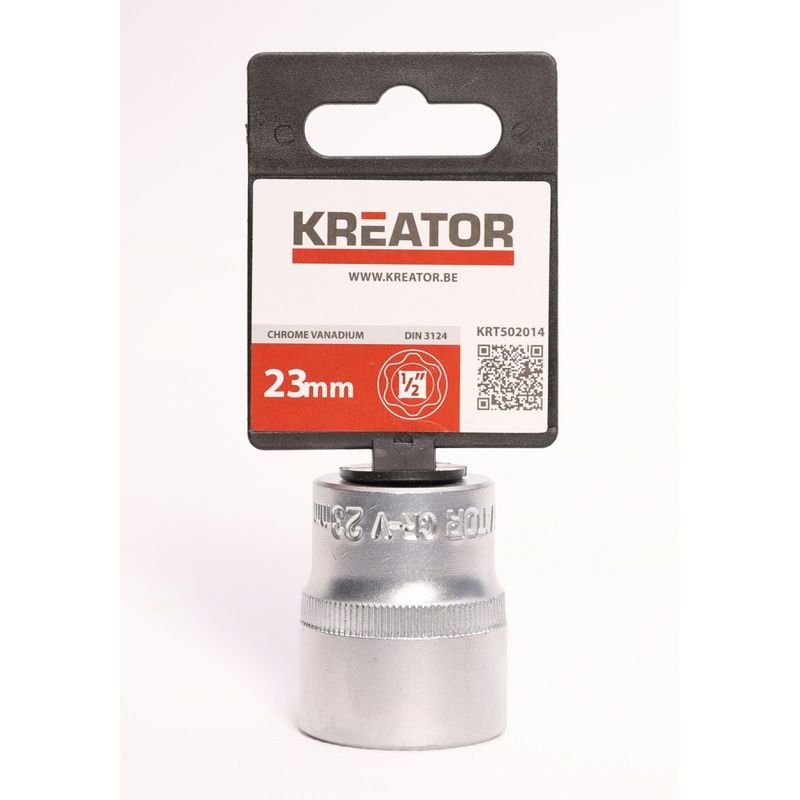 KREATOR KRT502014 1/2" NÁSTRČNÁ HLAVICE (OŘECH) 23MM - NÁSTRČNÉ HLAVICE, OŘECHY - RUČNÍ NÁŘADÍ