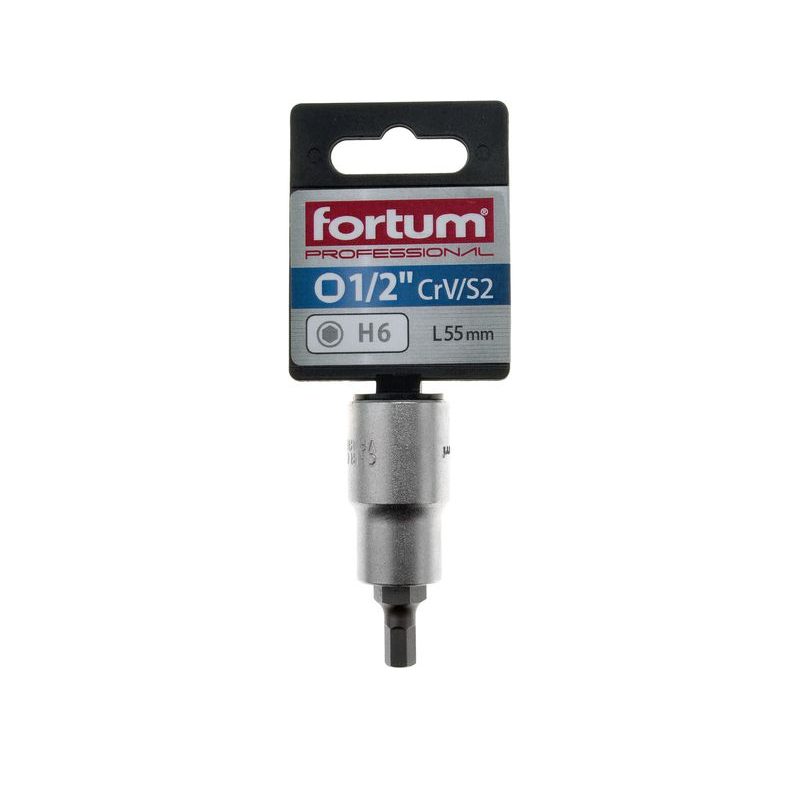 FORTUM HLAVICE ZÁSTRČNÁ 1/2" IMBUS, H 6, L 55MM, 4700606 - ZÁSTRČNÉ HLAVICE - RUČNÍ NÁŘADÍ