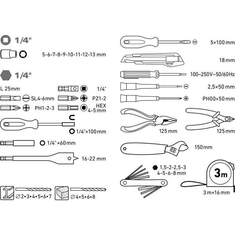 EXTOL CRAFT VRTACÍ ŠROUBOVÁK AKU, BRUSHLESS, 12V LI-ION S NÁŘADÍM, SADA 46KS, 422801 - AKU ŠROUBOVÁK 12 V - AKU NÁŘADÍ