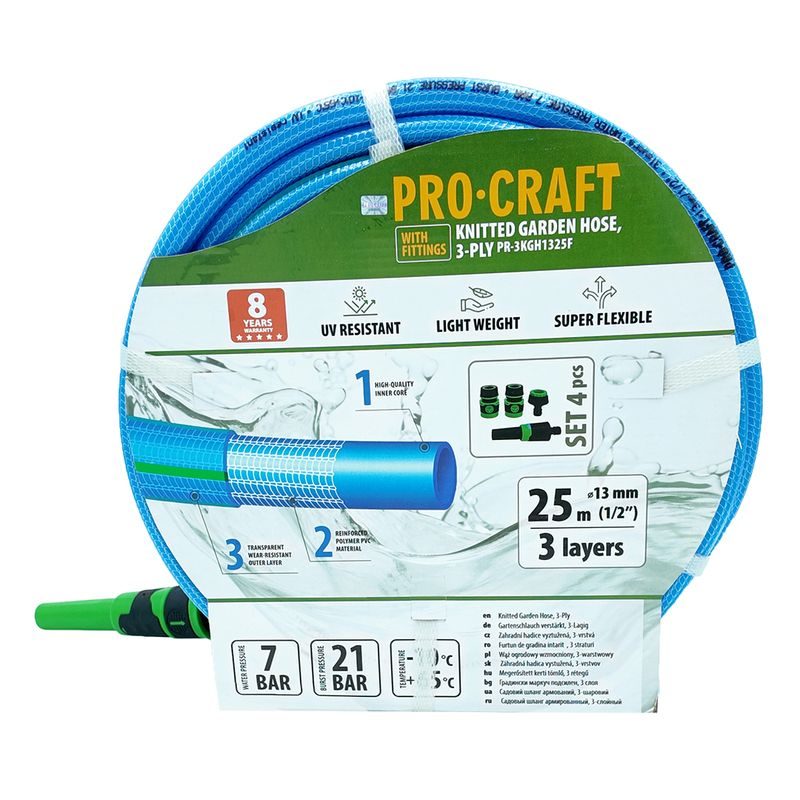 ZAHRADNÍ HADICÍ PROCRAFT PR-3KGH1325F | PR-3KGH1325F PROCRAFT - HADICE 1/2" - ZAHRADA