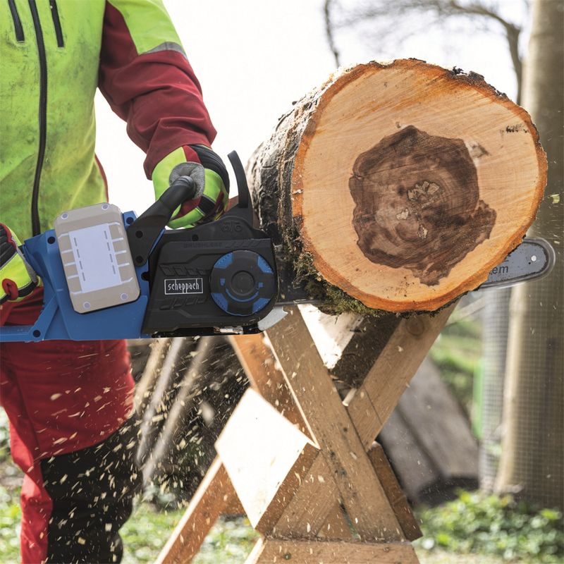 SCHEPPACH BC-CS355DUO-X 2X20 V IXES AKU ŘETĚZOVÁ PILA (BEZ BATERIE A NABÍJEČKY) - AKU ŘETĚZOVÉ PILY - ZAHRADA