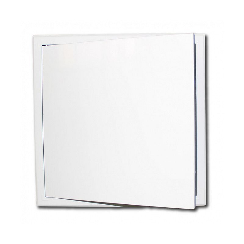 REVIZNÍ DVÍŘKA KOVOVÁ 150X150 S TLAČNÝM ZÁMKEM BÍLÁ - REVIZNÍ A VANOVÁ DVÍŘKA - DŮM A DOMÁCNOST, ELEKTRO..