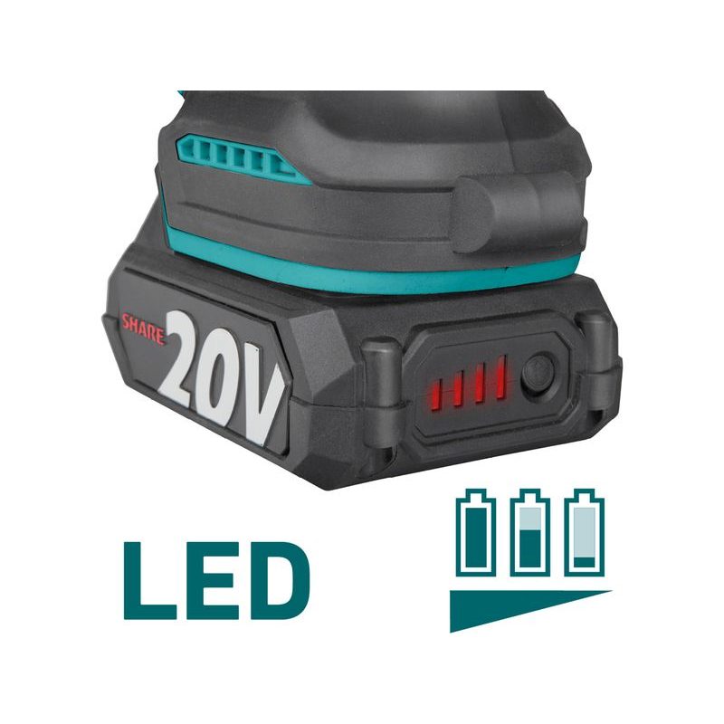 EXTOL INDUSTRIAL PILA ŘETĚZOVÁ AKU JEDNORUČNÍ SHARE20V, 13CM, BRUSHLESS, 2AH, 8791922 - PROŘEZÁVACÍ PILY - ZAHRADA