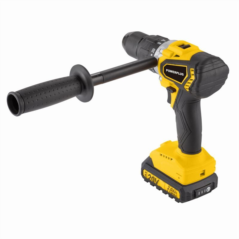 POWERPLUS POWX00530 AKU ŠROUBOVÁK / VRTAČKA S PŘÍKLEPEM BEZUHLÍKOVÁ 20V 120NM 2BAT - PŘÍKLEPOVÝ ŠROUBOVÁK 18V - 20V - AKU NÁŘADÍ