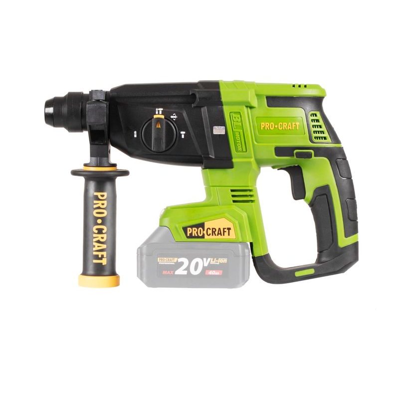 KLADIVO VRTACÍ AKU PROCRAFT PHA40BB (BEZ BATERIE A NABÍJEČKY V KUFRU) | PHA40-BB-С PROCRAFT - AKU VRTACÍ, SEKACÍ A KOMBINOVANÁ KLADIVA - AKU NÁŘADÍ