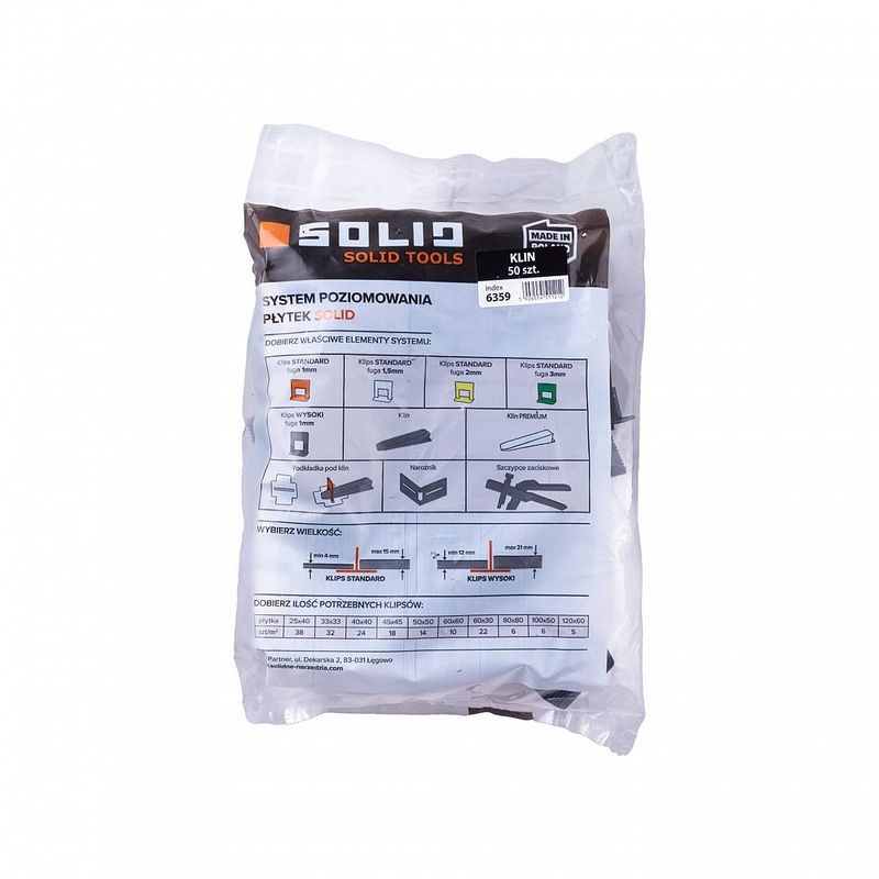 KLÍNKY PRO SPONY SOLID LEVELING 50KS - OBKLÁDÁNÍ - DŮM A DOMÁCNOST, ELEKTRO..