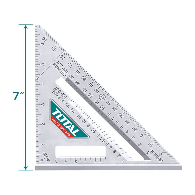 TOTAL ÚHLOMĚR, MĚŘÍTKO V PALCÍCH, 180X180MM, TMT61201 - ÚHLOMĚRY - MĚŘÍCÍ TECHNIKA