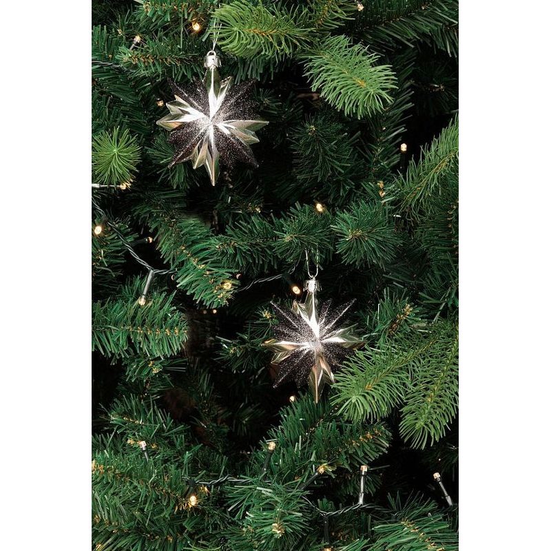 OZDOBA MAGICHOME, 8X9,5CM, 6DÍLNÁ, ČERNO-STŘÍBRNÁ - BAŇKY NA STROMEČEK, OZDOBY - DŮM A DOMÁCNOST, ELEKTRO..