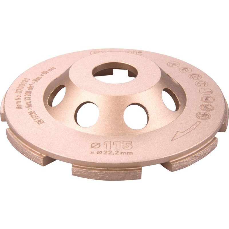 EXTOL INDUSTRIAL KOTOUČ DIAMANTOVÝ BRUSNÝ DVOUŘADÝ, O 115X22,2MM, 8703121 - DIAMATOVÉ KOTOUČE - BRUSNÉ - PŘÍSLUŠENSTVÍ
