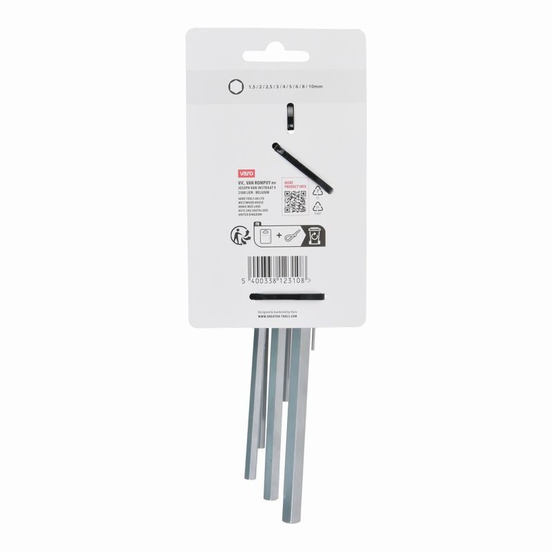 KREATOR KRTH21801 IMBUSOVÉ KLÍČE HEX DLOUHÉ 9KS 1,5-10 - L - KLÍČE - RUČNÍ NÁŘADÍ