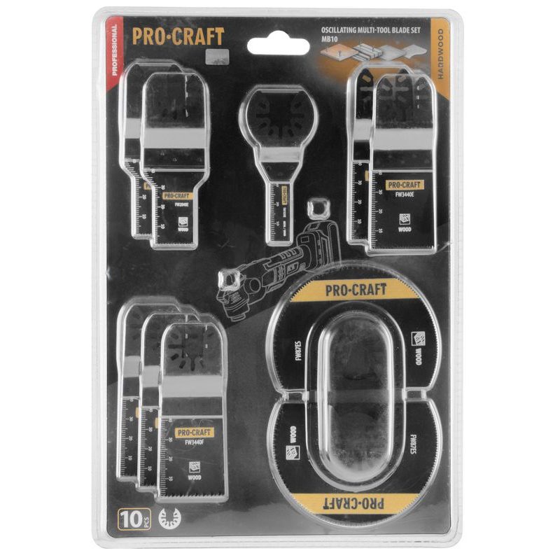SADA NÁSTAVCŮ PRO MULTIFUNKČNÍ OSCILAČNÍ BRUSKU PROCRAFT MB10 | MB10 PROCRAFT - PRO RENOVÁTORY, MULTIBRUSKY - PŘÍSLUŠENSTVÍ