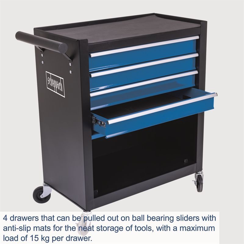 SCHEPPACH TW 1300 DÍLENSKÝ VOZÍK S NOSNOSTÍ 120 KG - VOZÍKY S NÁŘADÍM - DÍLNA A GARÁŽ