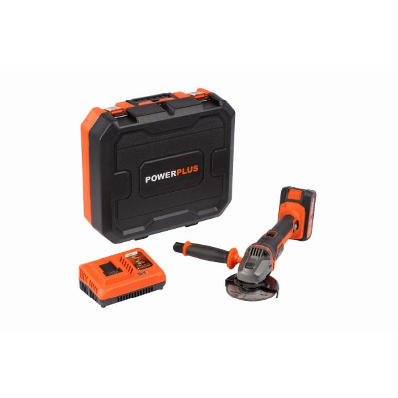 POWERPLUS POWDP35150 AKU ÚHLOVÁ BRUSKA 20V 115MM SET - AKU UHLOVÉ BRUSKY - AKU NÁŘADÍ